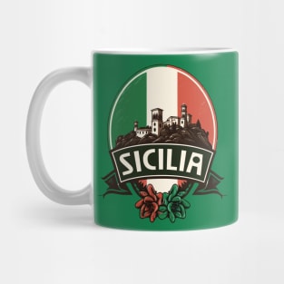 Sicilia / Retro Italian Region Design Mug